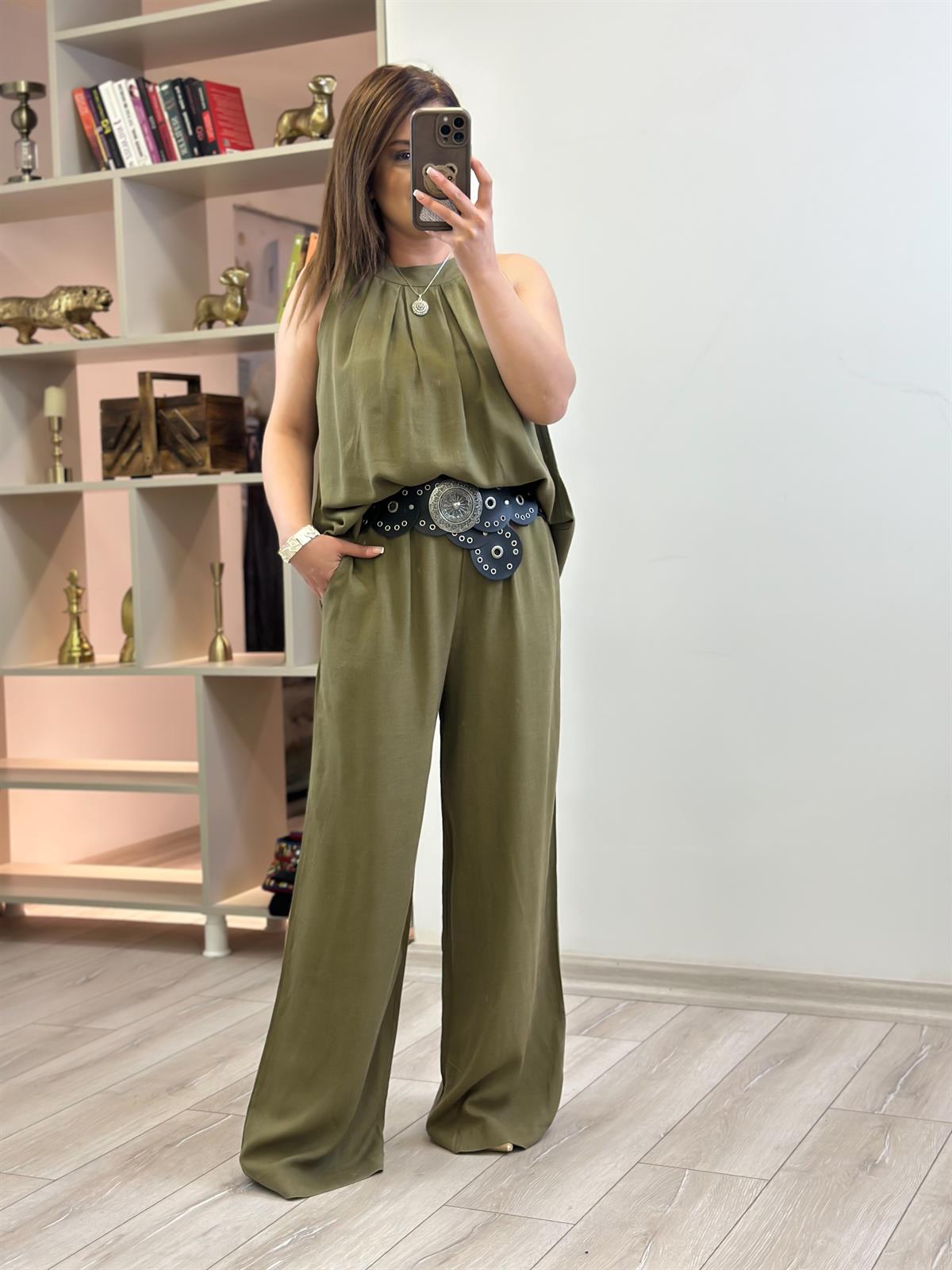 Beli Lastiki Salaş Pantolon HAKİ