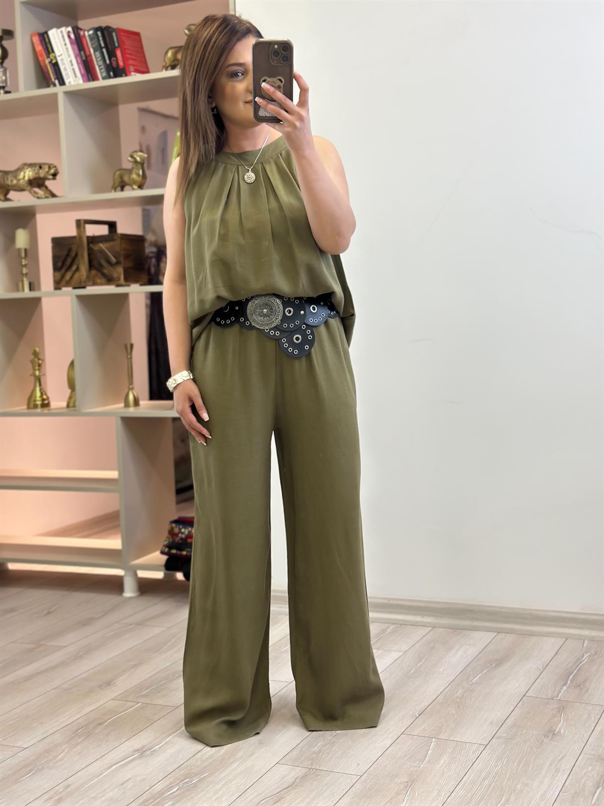 Beli Lastiki Salaş Pantolon HAKİ