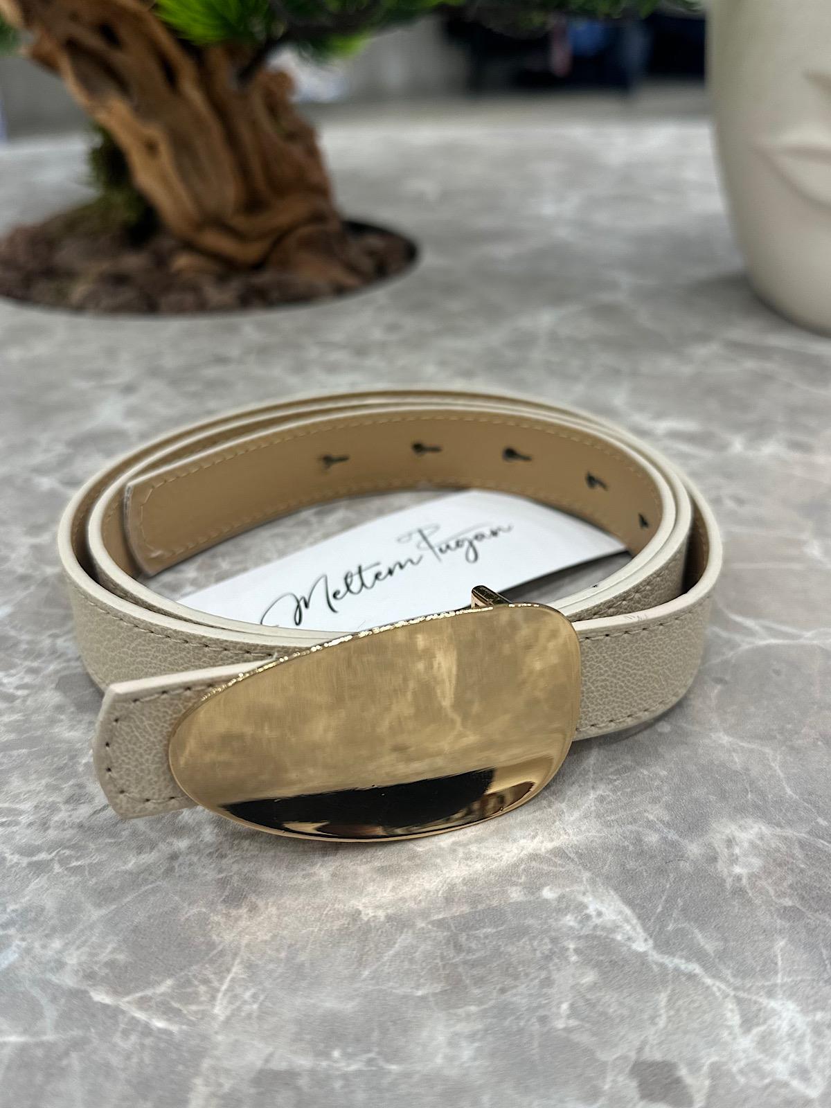 Damla Tokalı Kemer BEJ