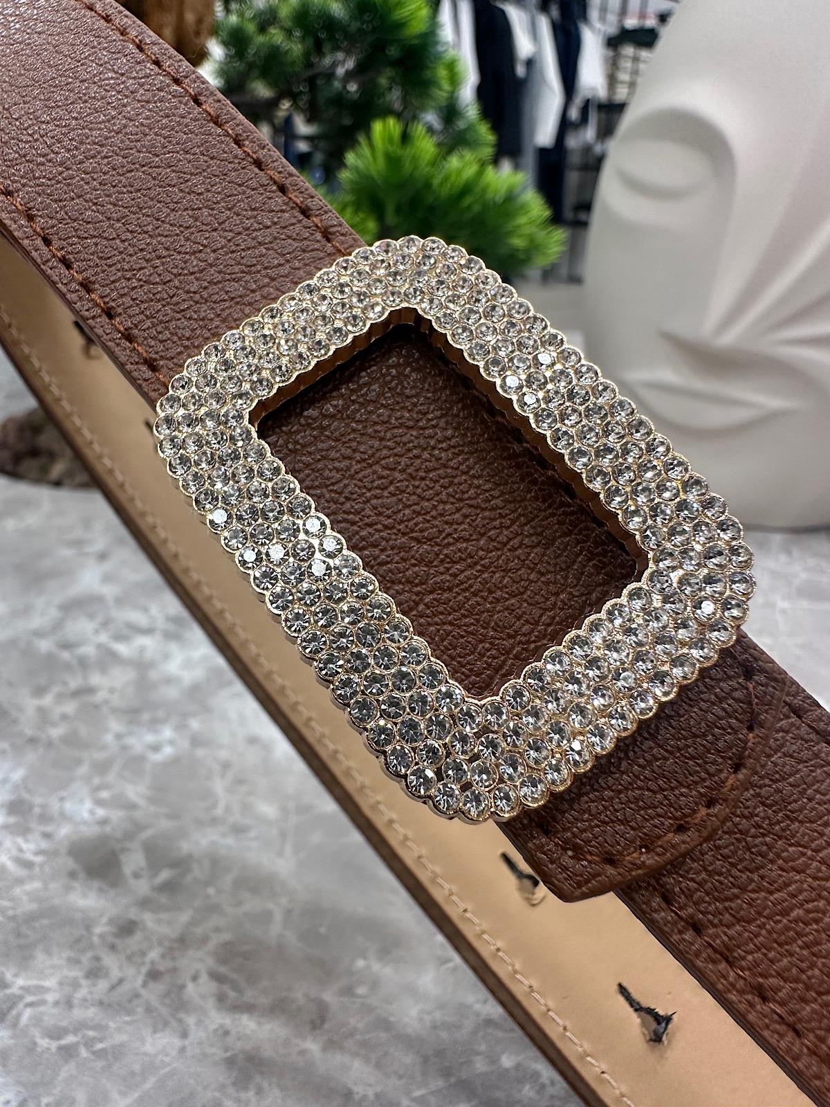 Dikdörtgen Taşlı Kemer TABA