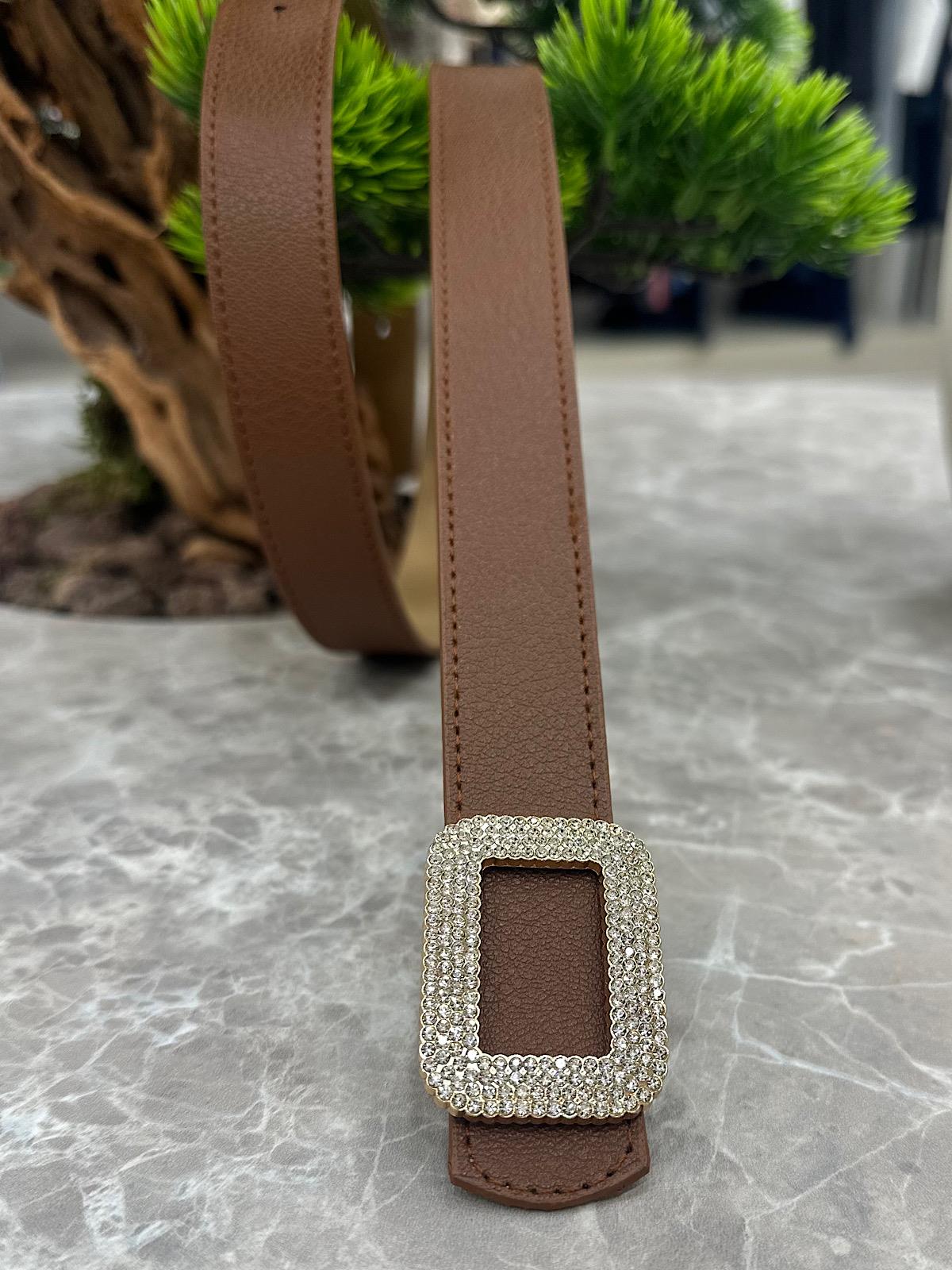 Dikdörtgen Taşlı Kemer TABA