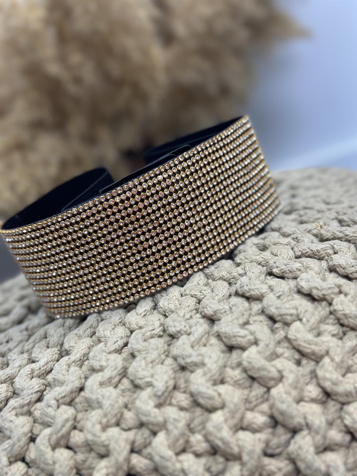 Elastik Önü Taş Detaylı Kemer BAKIR