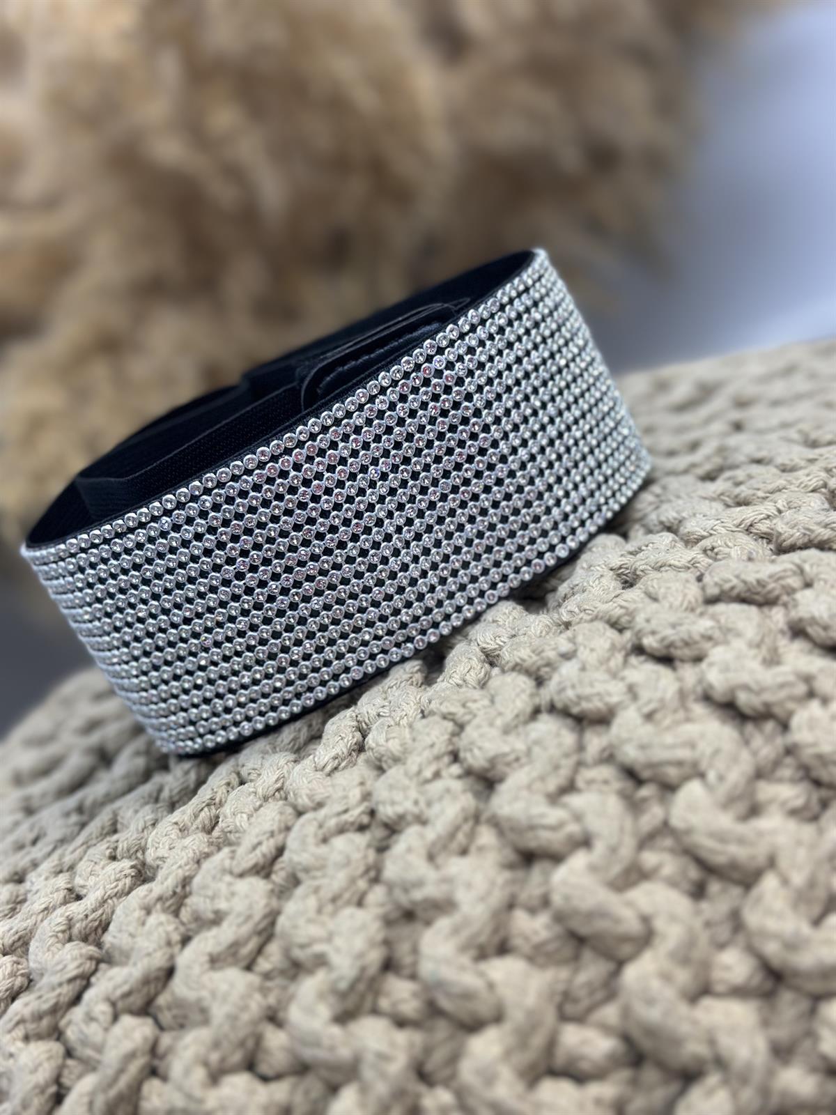 Elastik Önü Taş Detaylı Kemer GÜMÜŞ