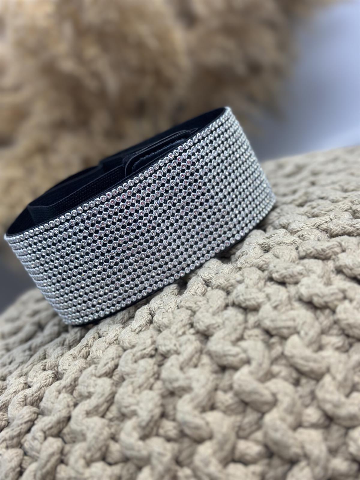 Elastik Önü Taş Detaylı Kemer GÜMÜŞ