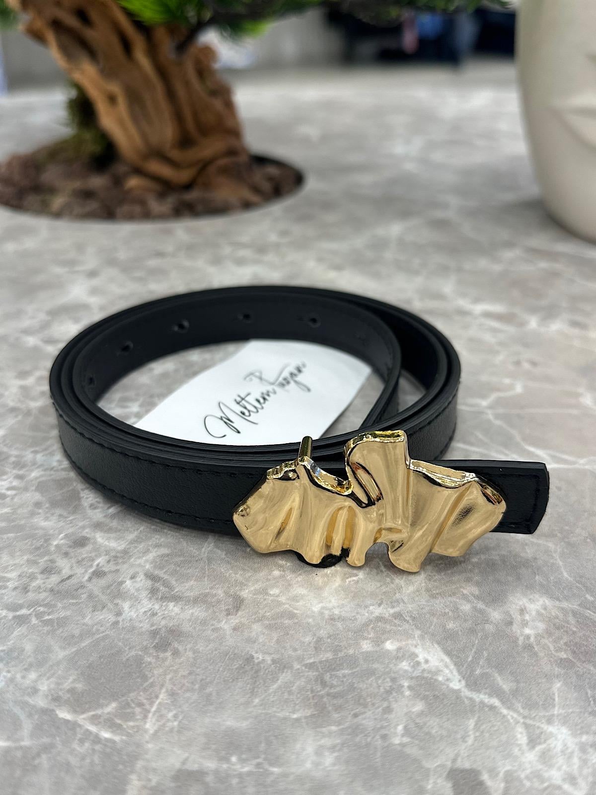 Ezme Gold Tokalı Kemer SİYAH