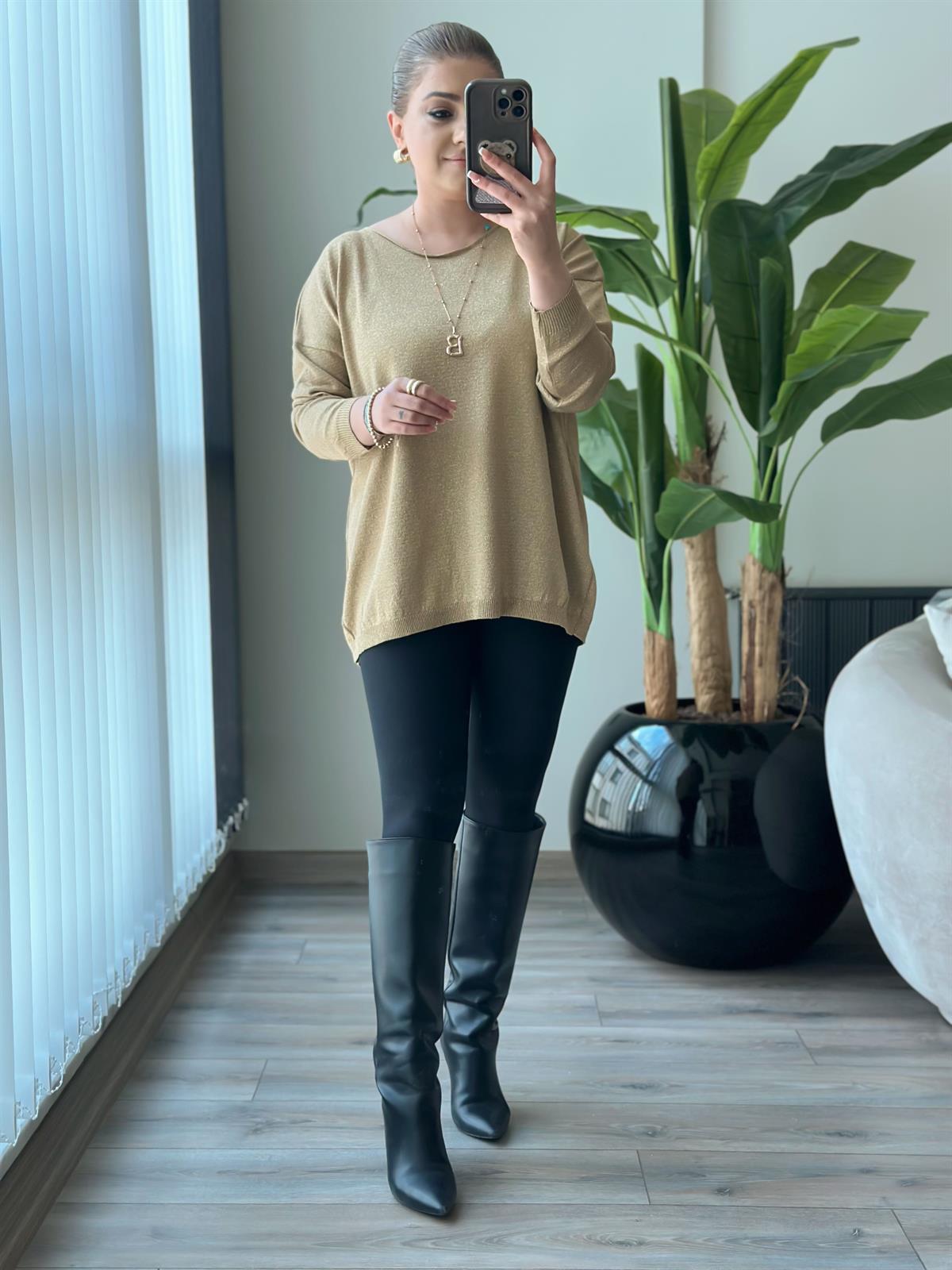 Fakir Kol Simli Triko GOLD