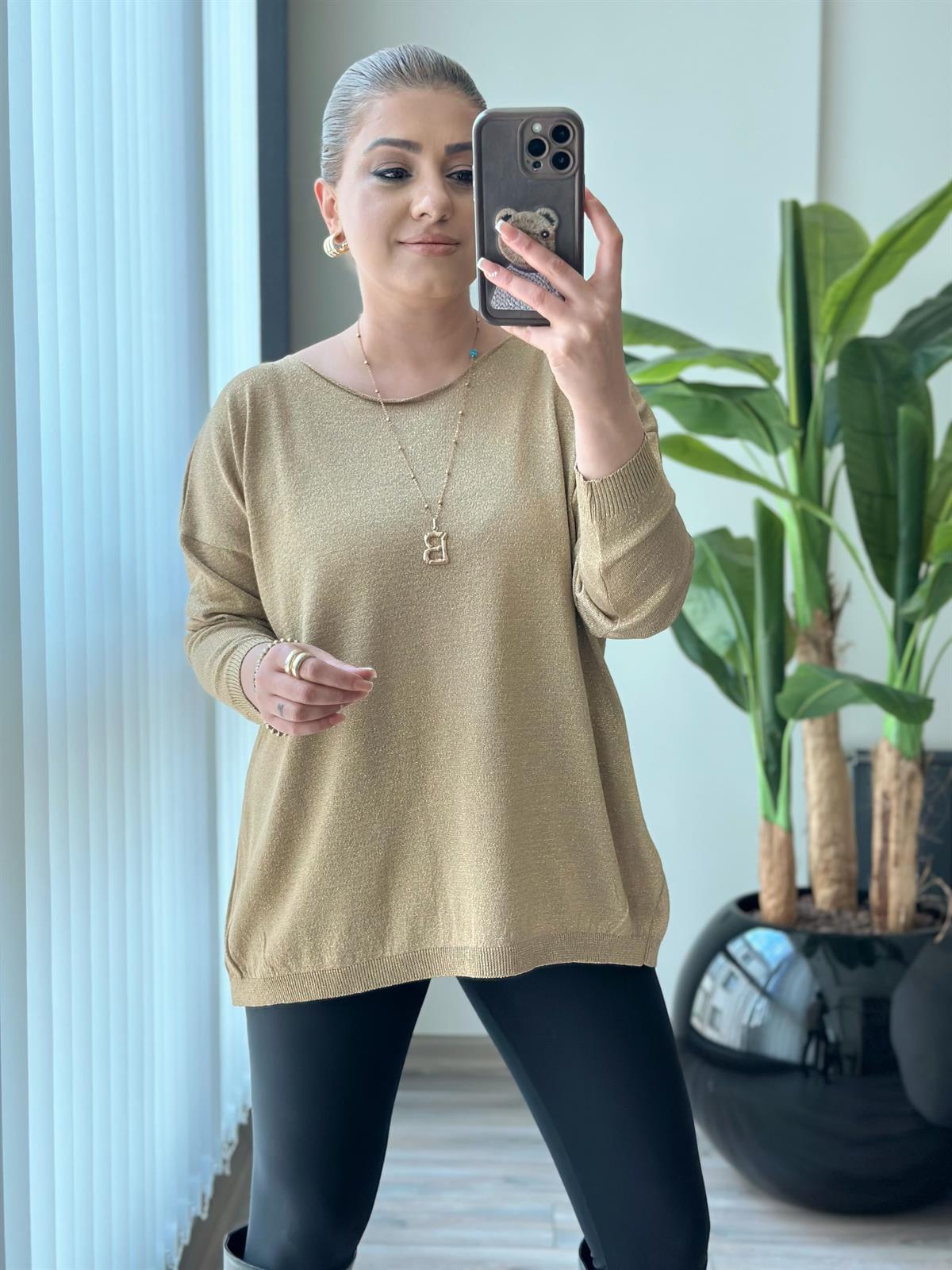 Fakir Kol Simli Triko GOLD