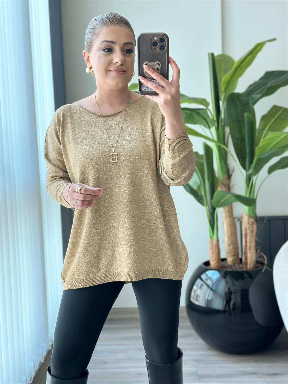 Fakir Kol Simli Triko GOLD