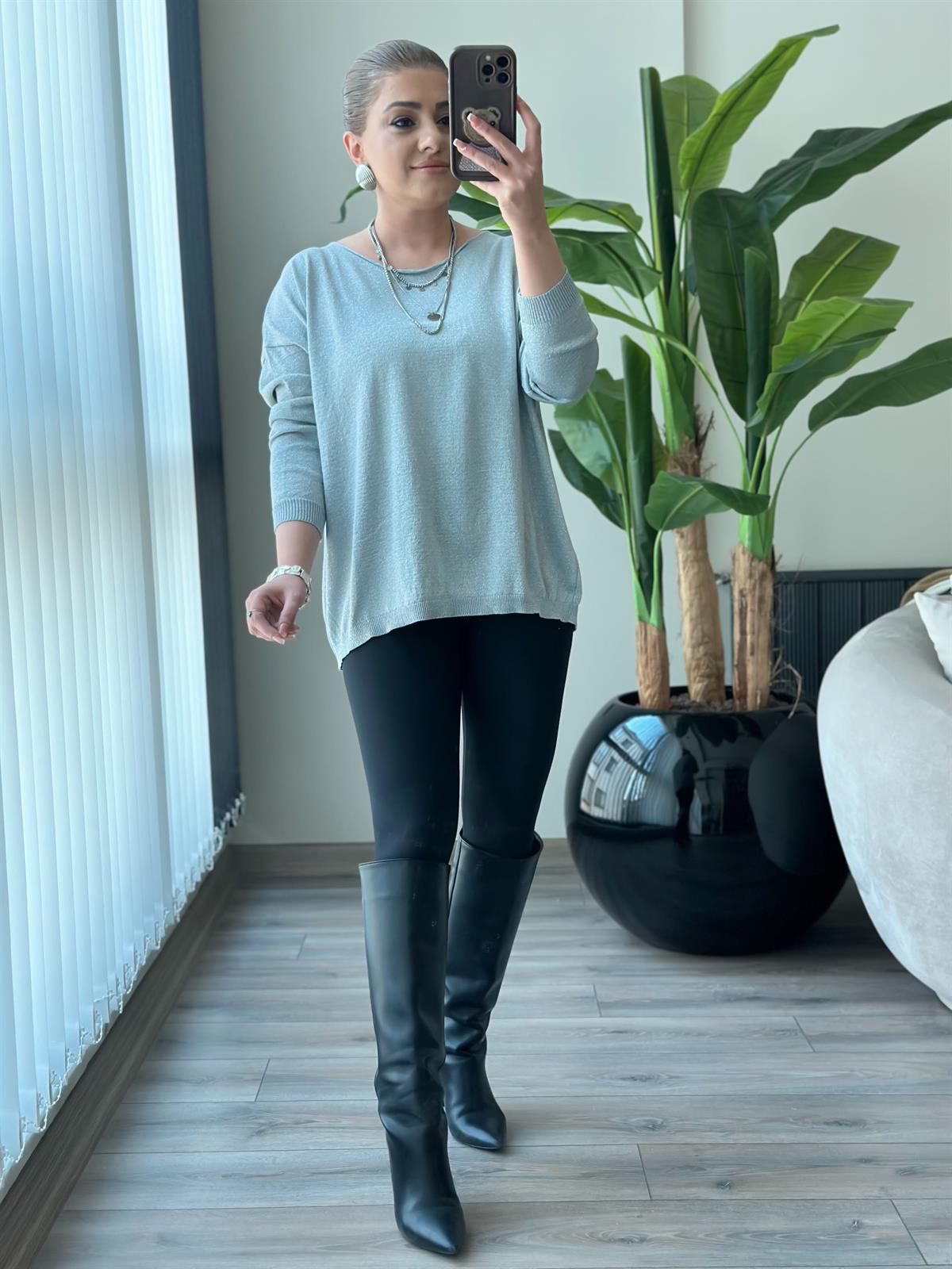 Fakir Kol Simli Triko GÜMÜŞ