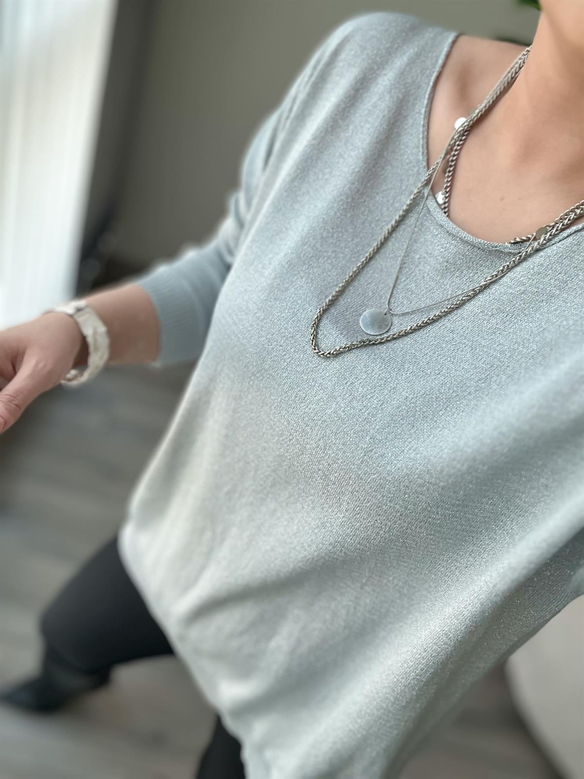 Fakir Kol Simli Triko GÜMÜŞ