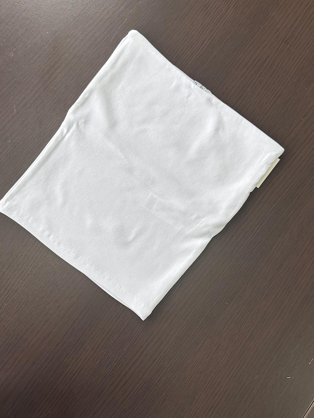 full Likralı Dilvin Crop BEYAZ