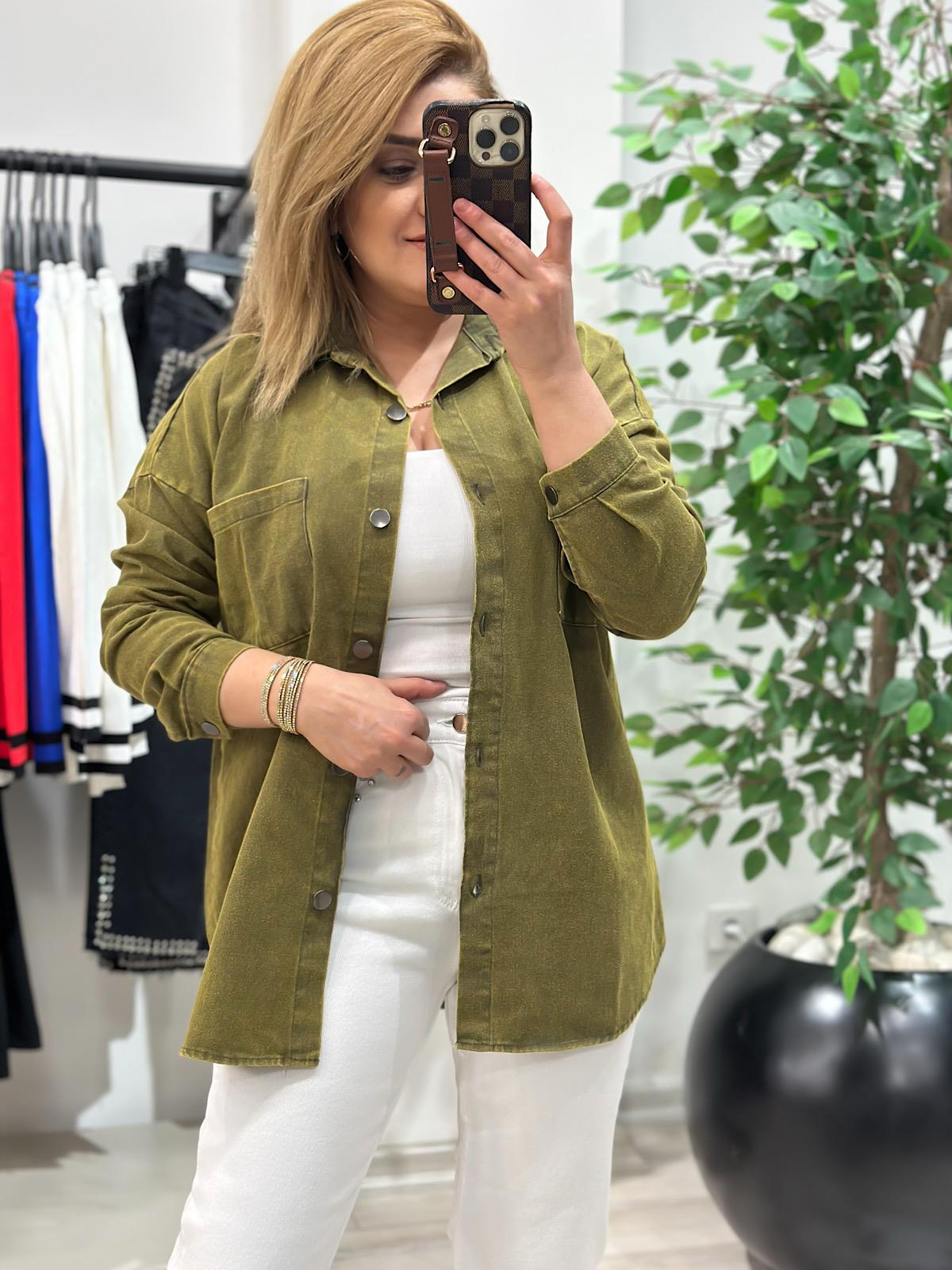 Gabardin  Gömlek HAKİ