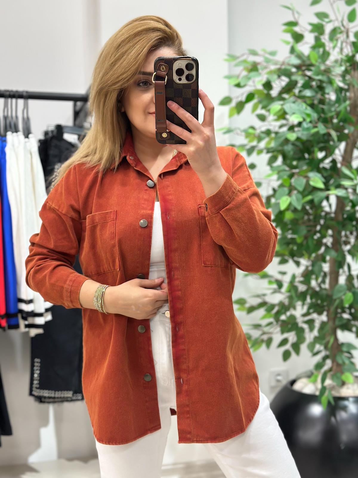 Gabardin  Gömlek KİREMİT