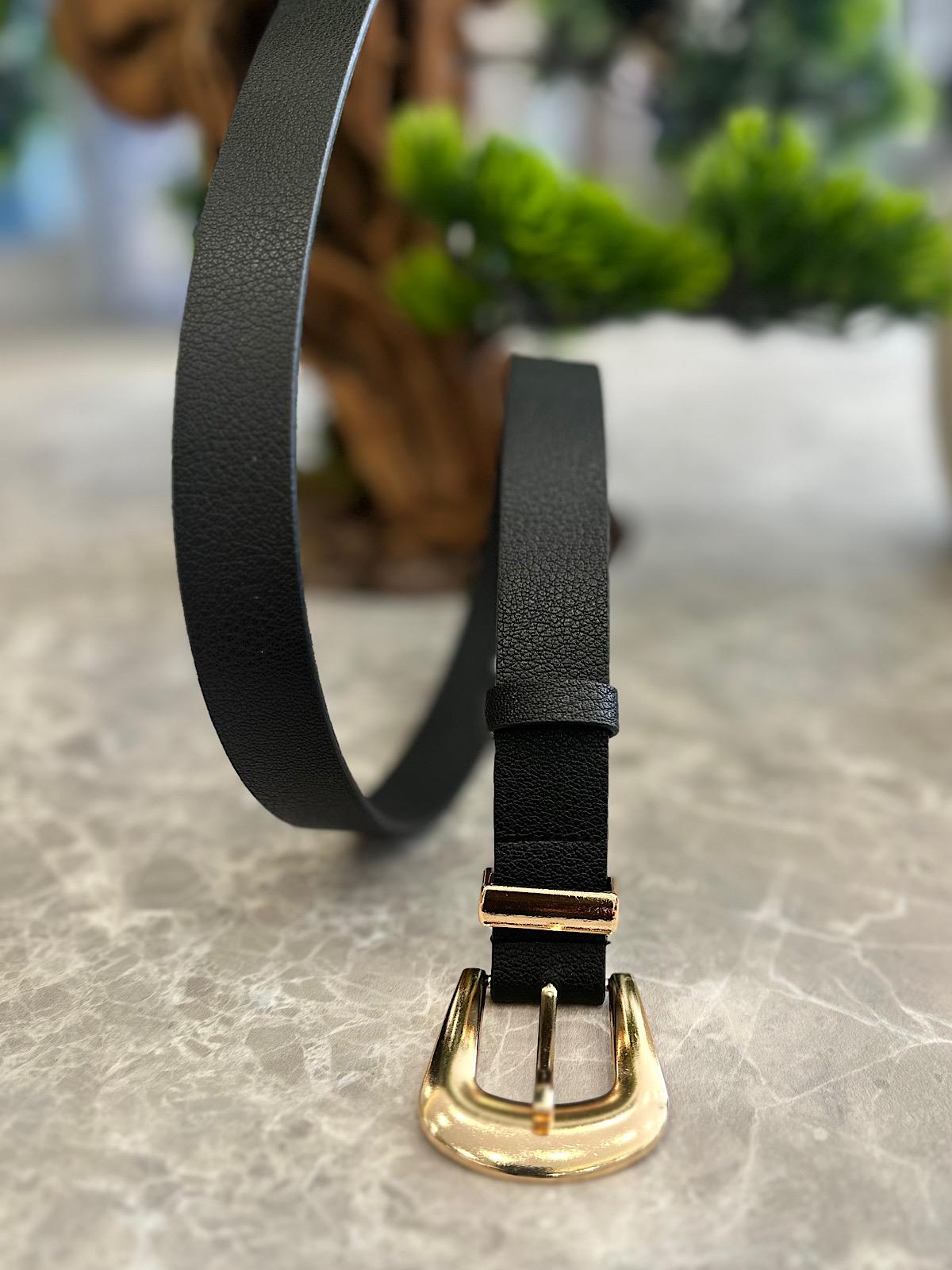 Gold İthal Tokalı Kemer SİYAH