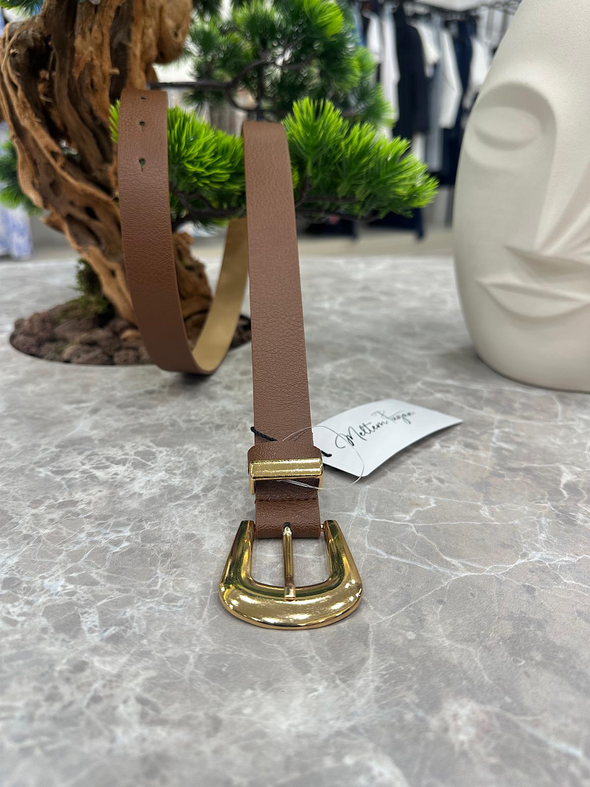 Gold İthal Tokalı Kemer TABA