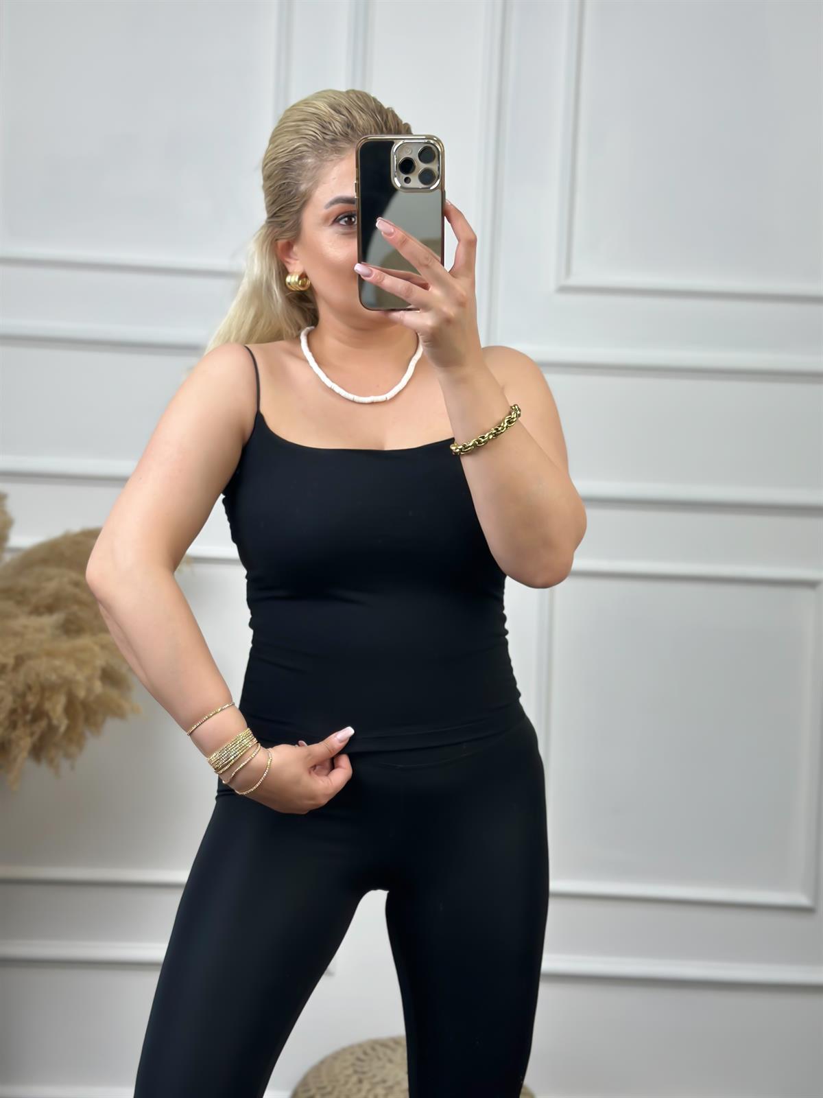 İp Askılı  Atlet SİYAH