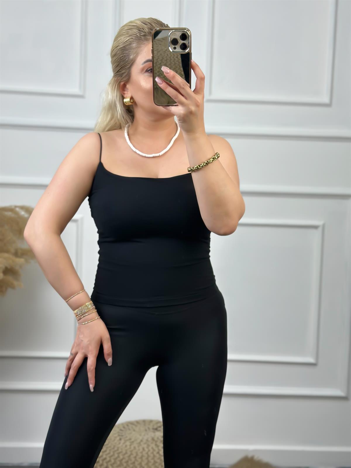 İp Askılı  Atlet SİYAH