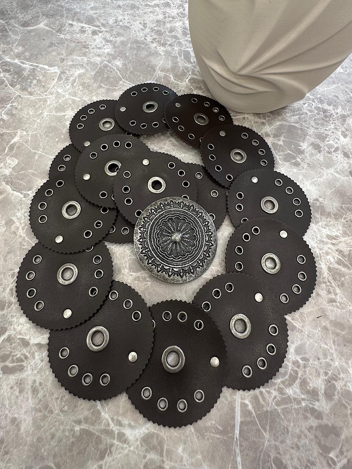 Kabartma Metal Tokalı Kemer KAHVE