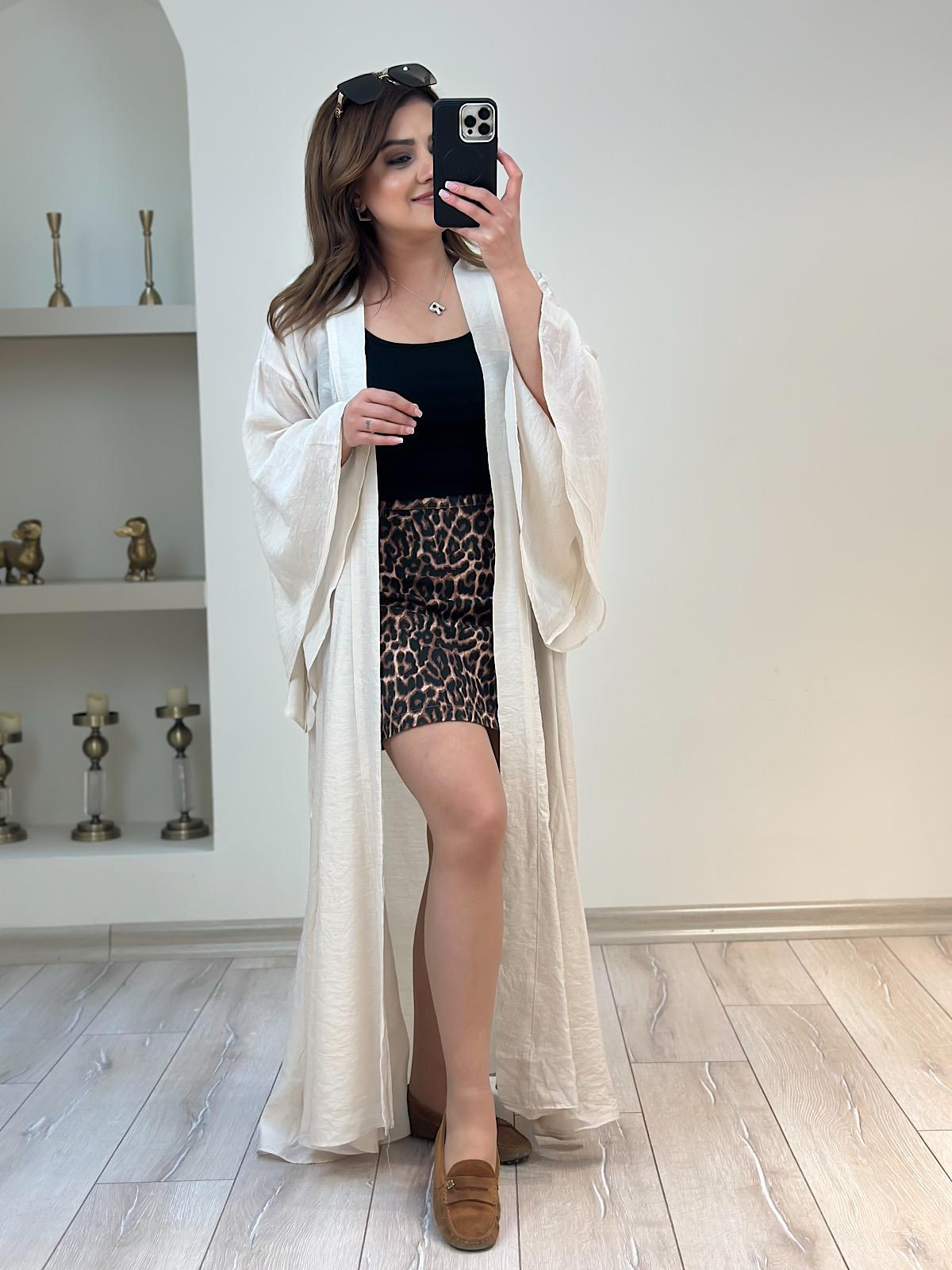 Keten Kimono BEJ