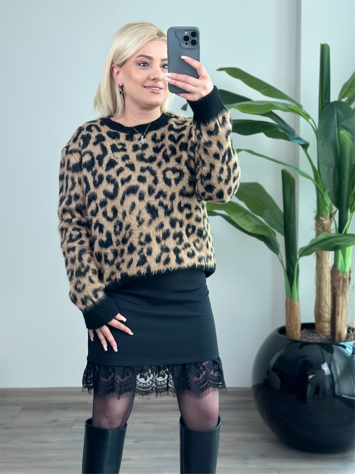 Leopar Angora Kazak KAHVE