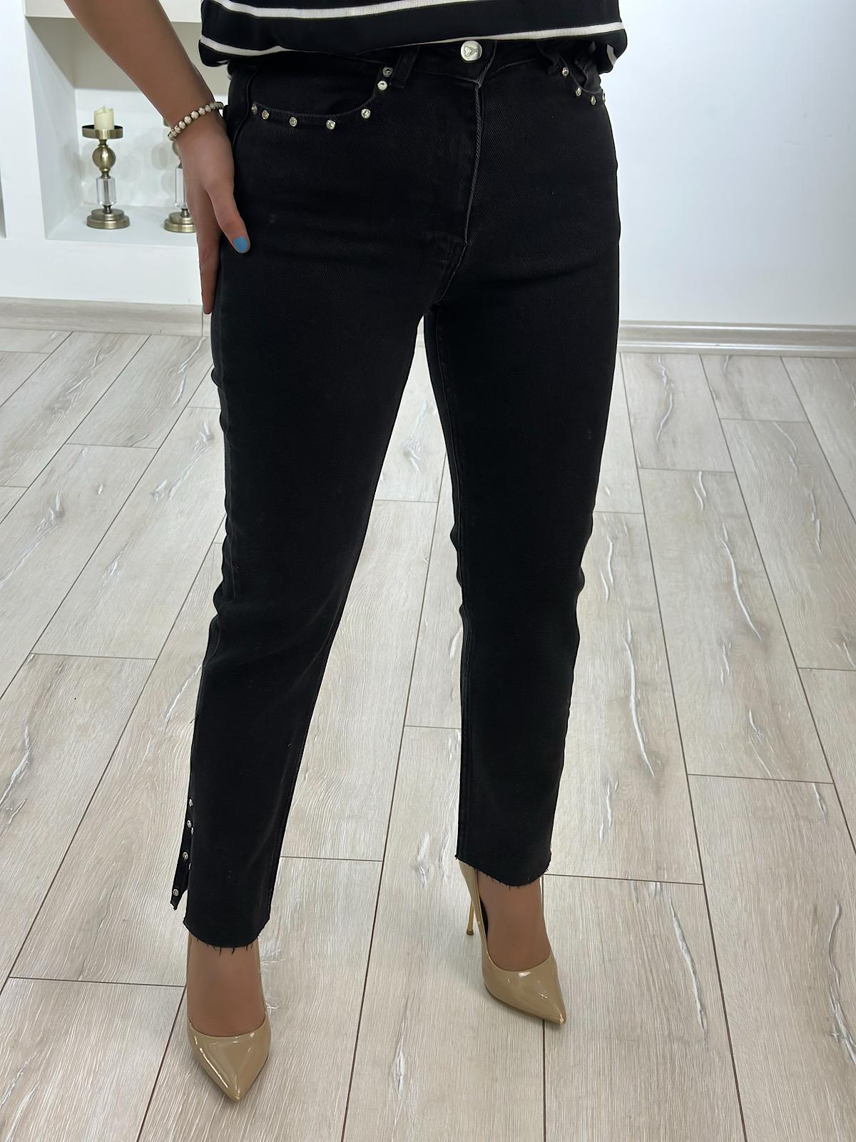 Lüks Kalite Flare Paça Mom Fit Pantolon FÜME