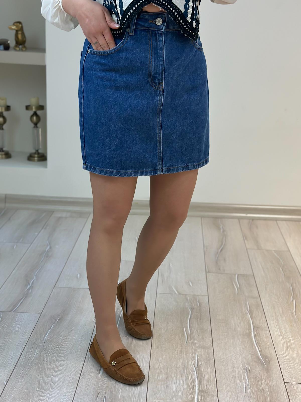 Mini Kot Etek KOYU MAVİ