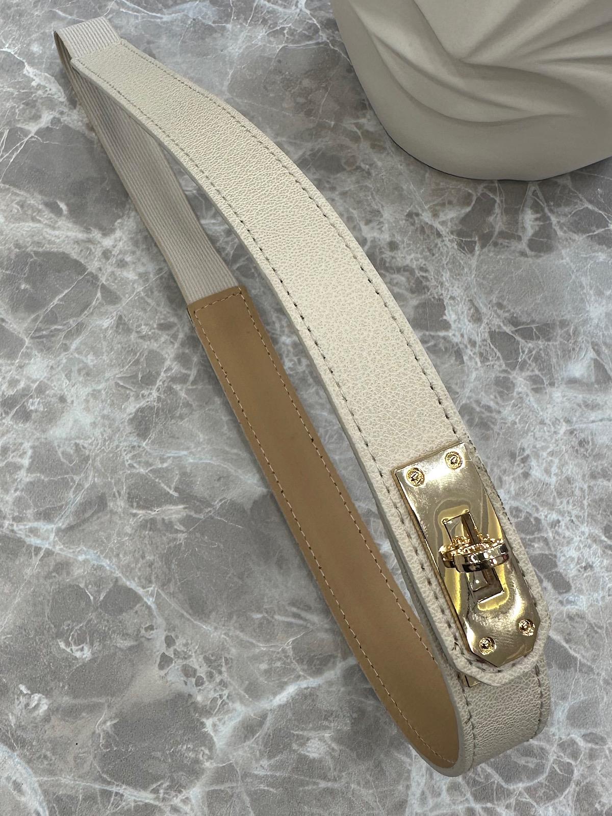 Önden Elastik Detaylı Kemer BEJ