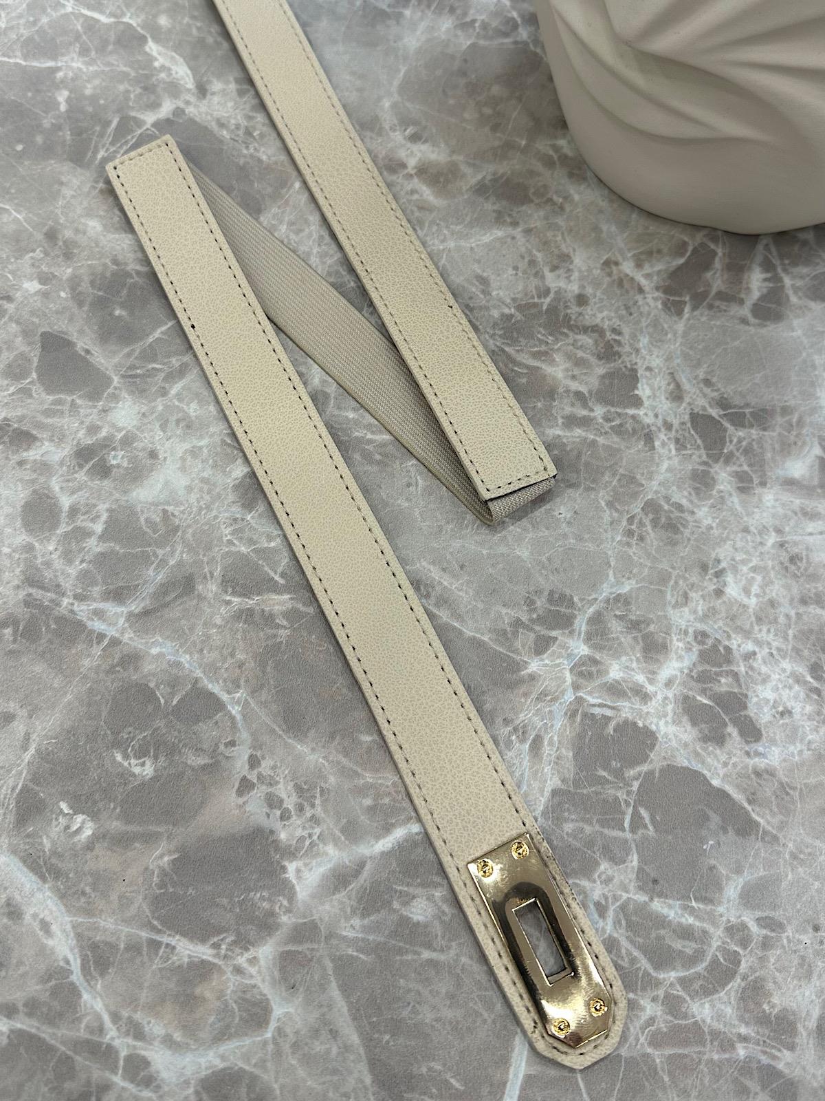 Önden Elastik Detaylı Kemer BEJ