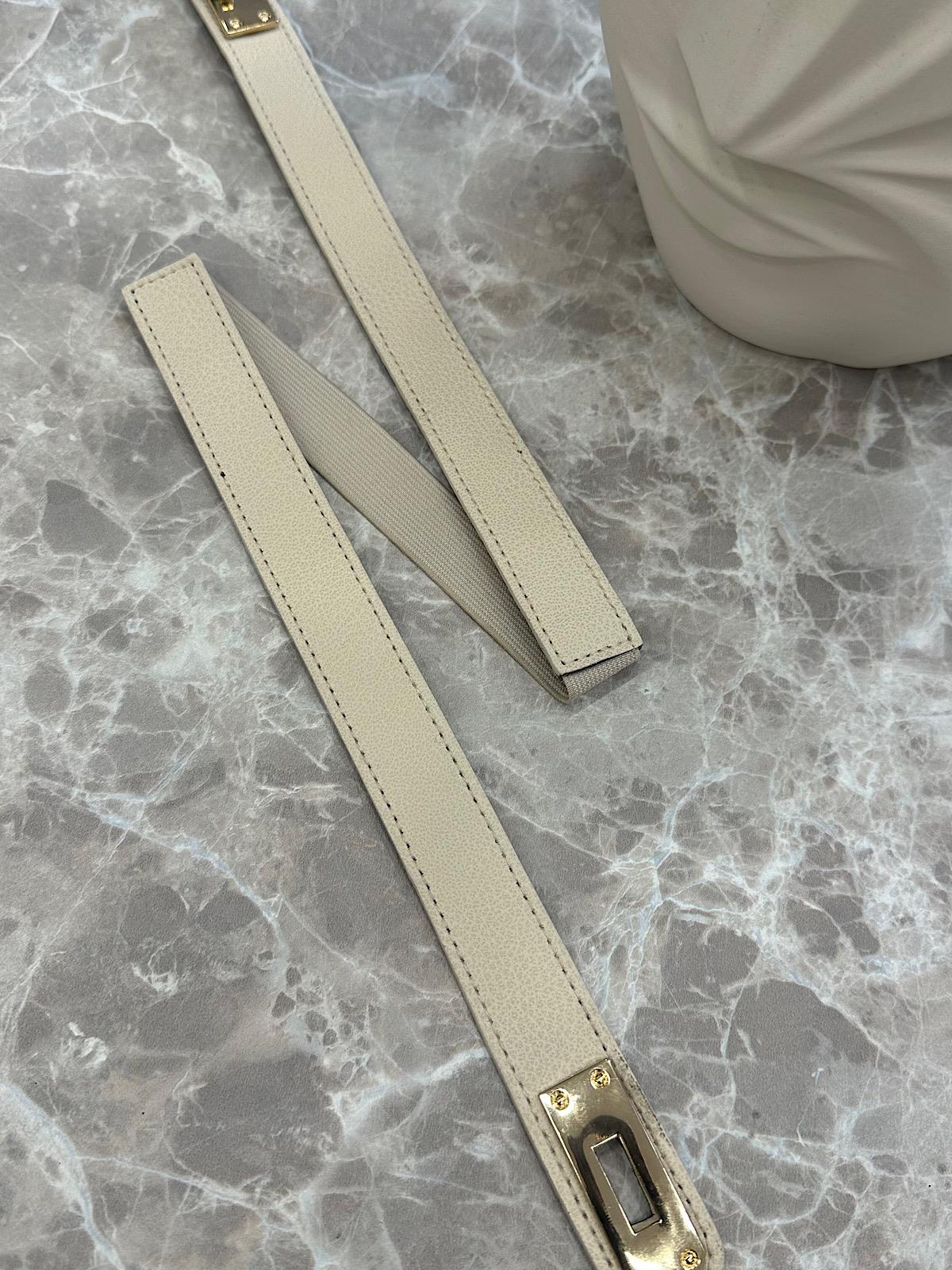 Önden Elastik Detaylı Kemer BEJ