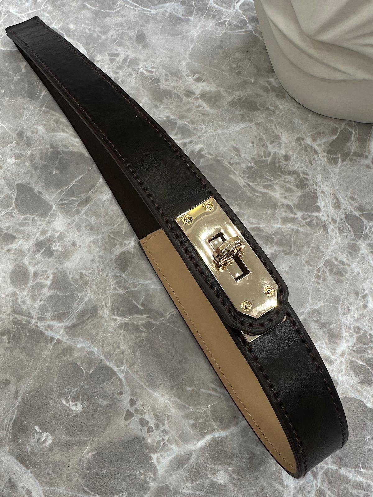 Önden Elastik Detaylı Kemer KAHVE