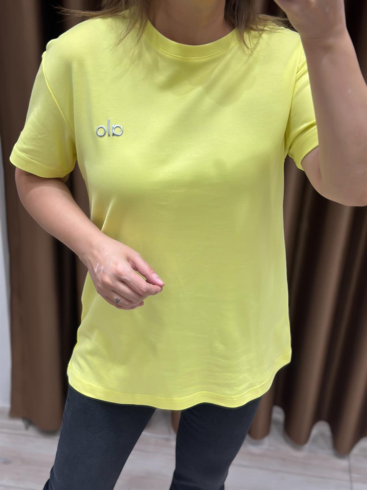 Orjinal Marka Düz Tshirt Sarı