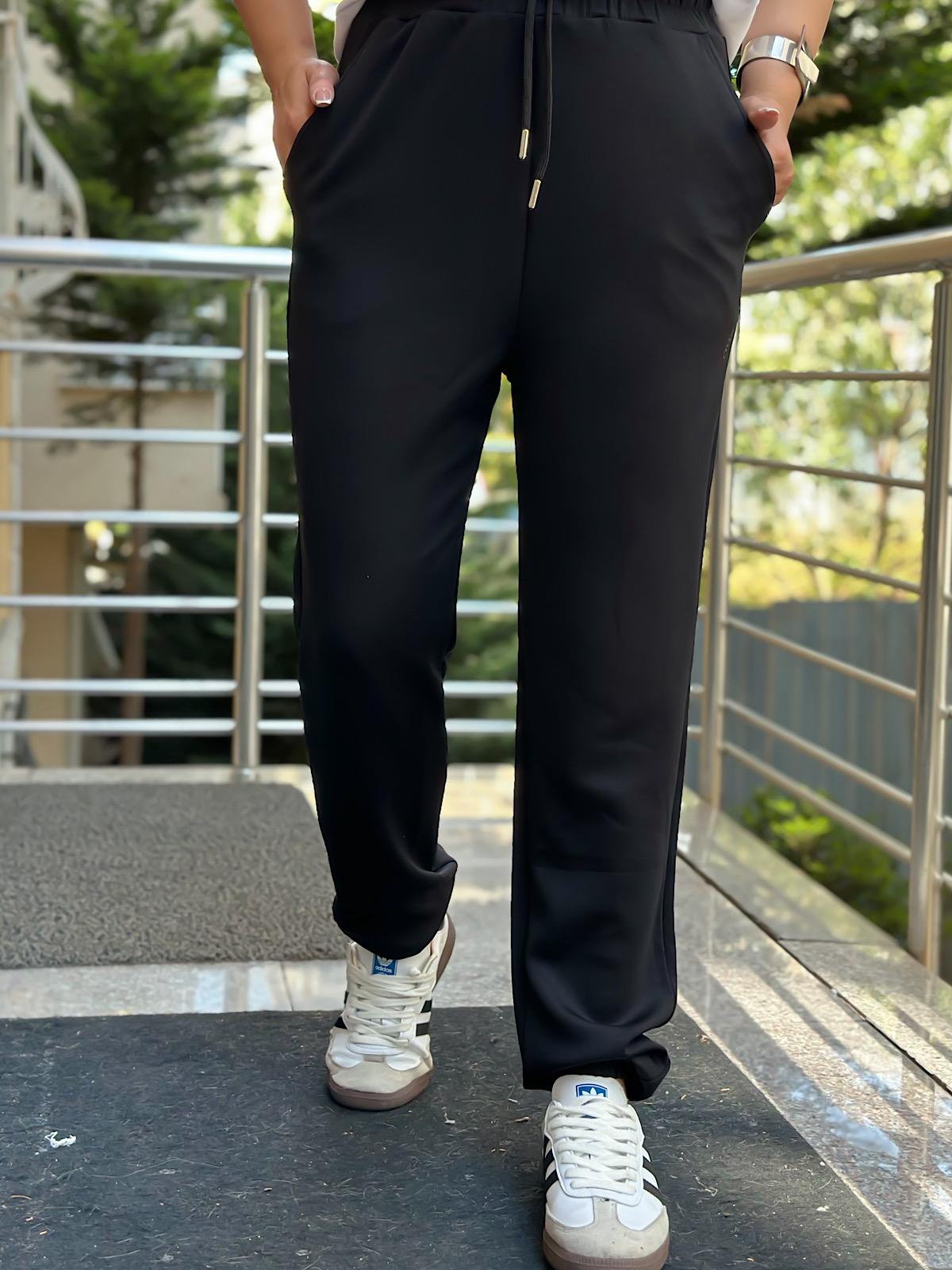Paçası Lastikli Eşofman SİYAH