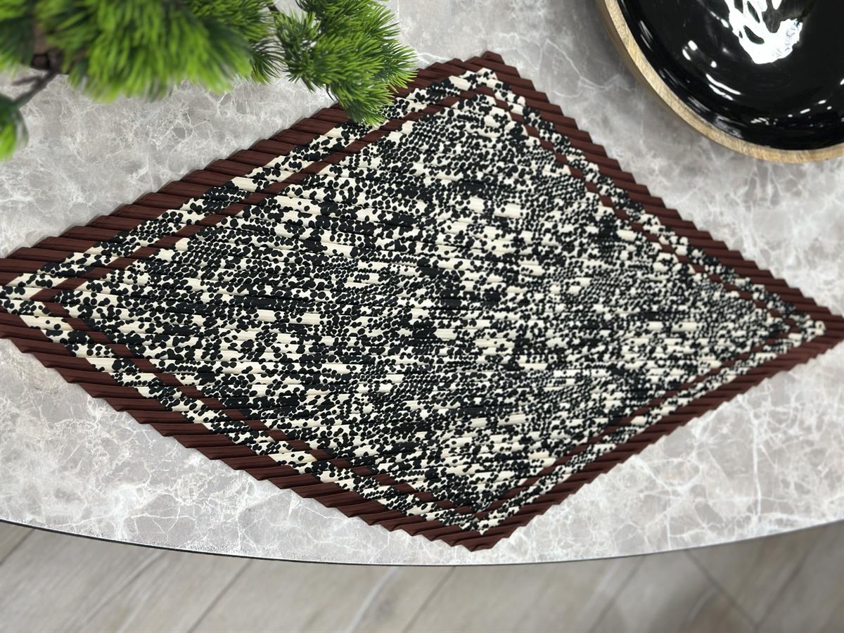 Piliseli Desenli Fular KAHVE