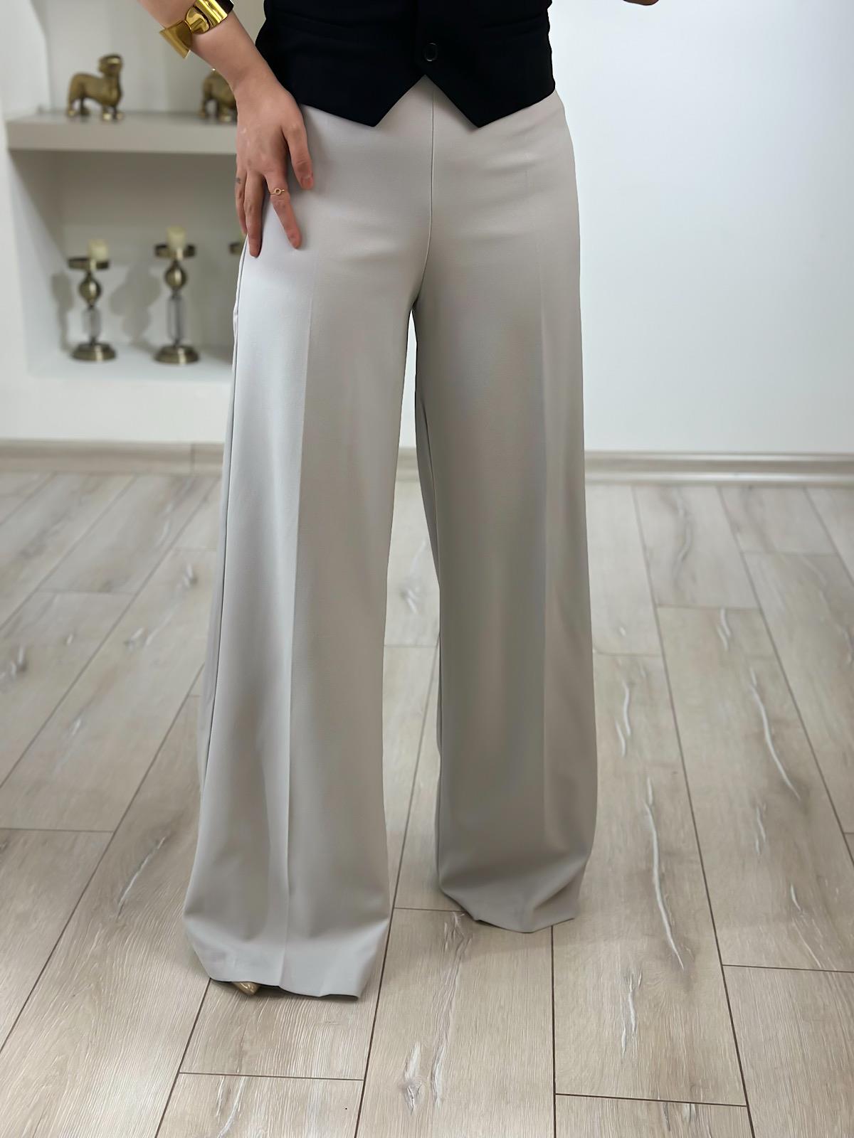 Premium Bol Paça Kumaş Pantolon GRİ