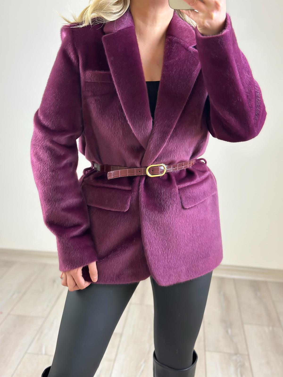 Premium Kalite Tay Tüyü Blazer MÜRDÜM