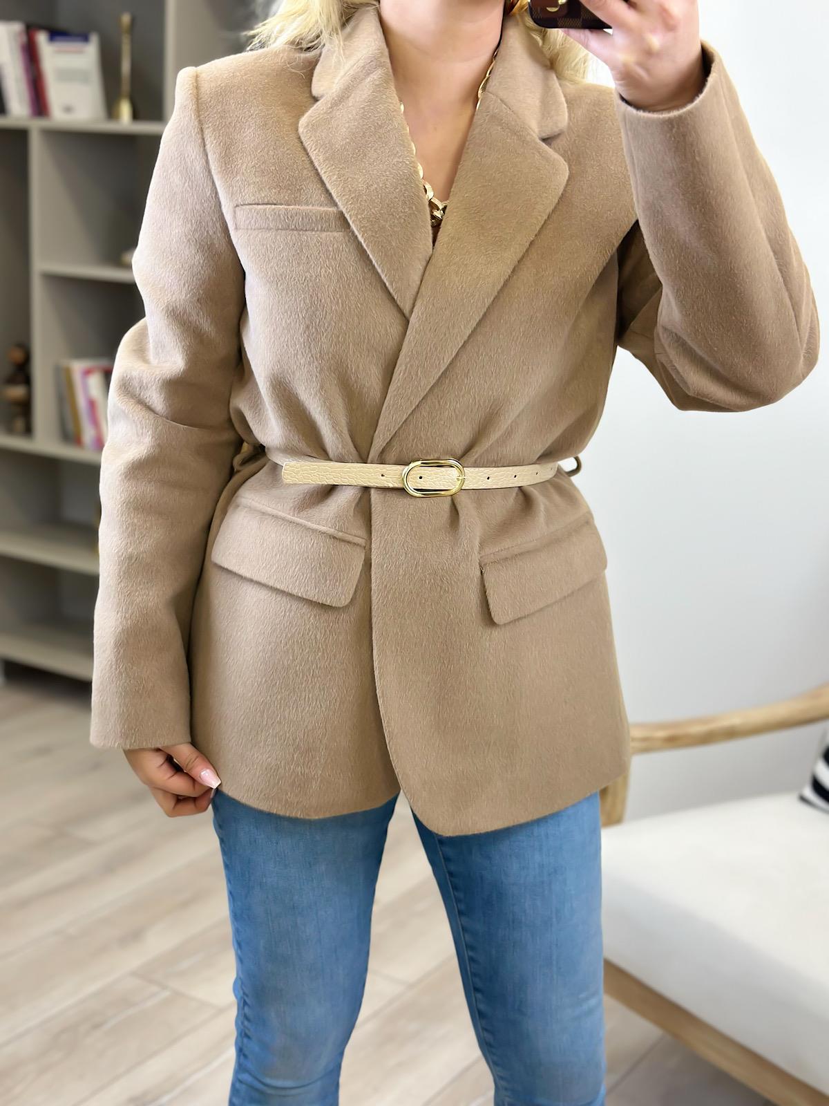Premium Kalite Tay Tüyü Blazer VİZON
