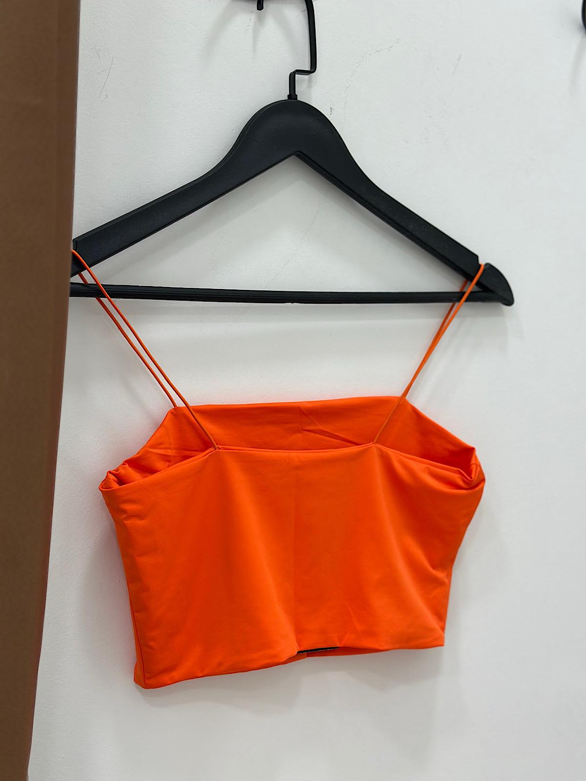 Spagetti Askılı Crop ORANJ