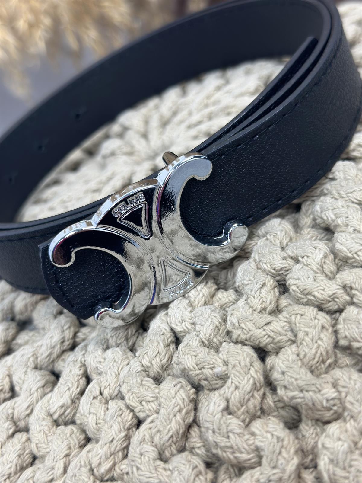 Tokalı Paris Baskılı Kemer GÜMÜŞ