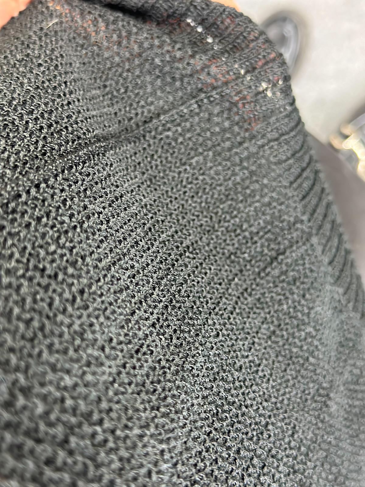 V Yaka Yarasa Kol Merserize Triko SİYAH