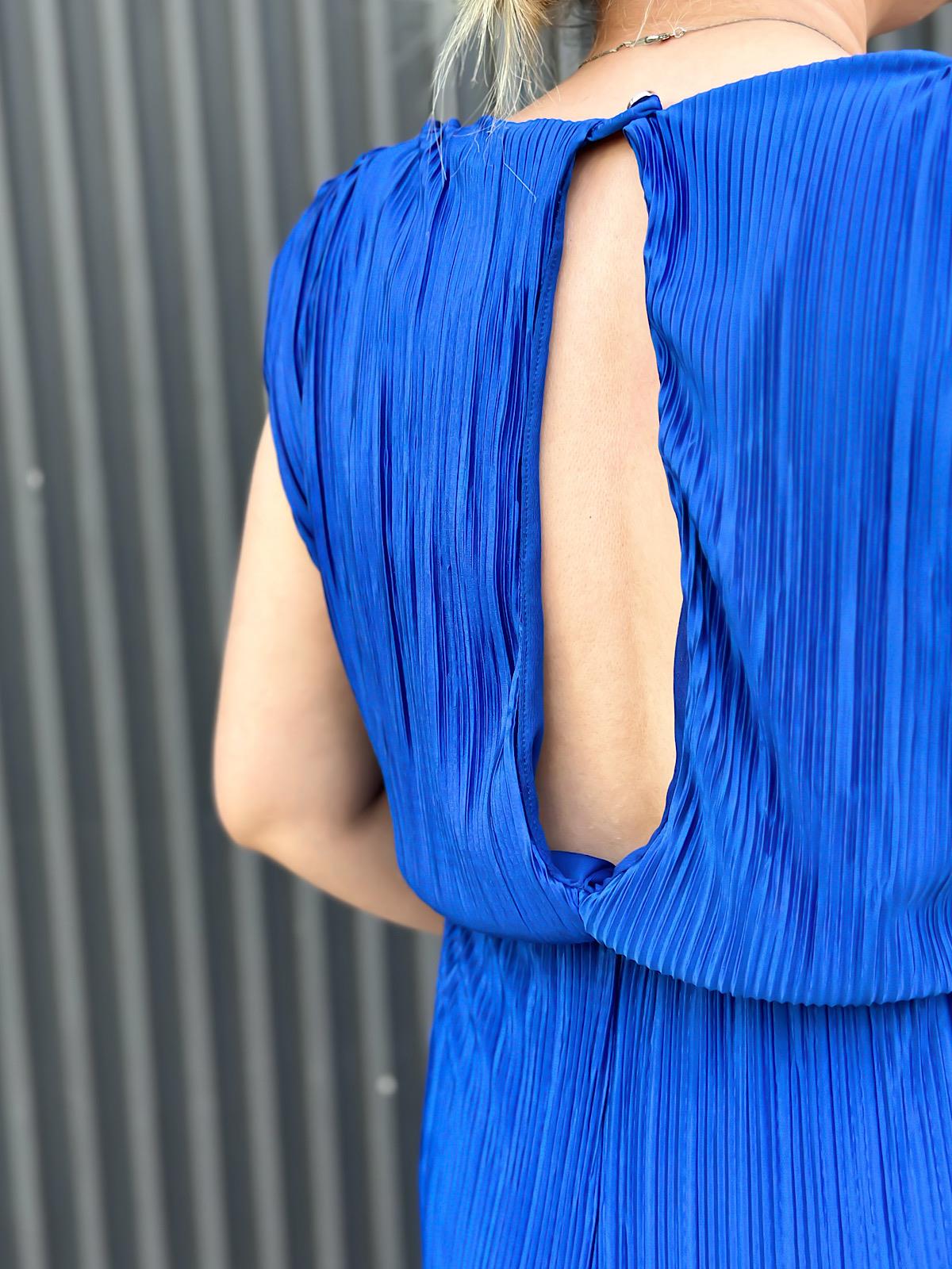 Vatkalı Düğüm Detaylı  Beli Lastikli Akordiyon Tulum SAKS