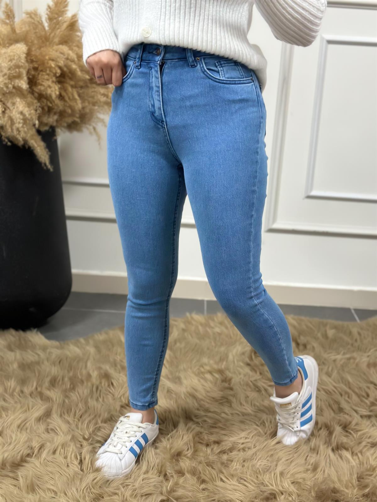 Yüksek Bel Skinny Jean BUZ MAVİ