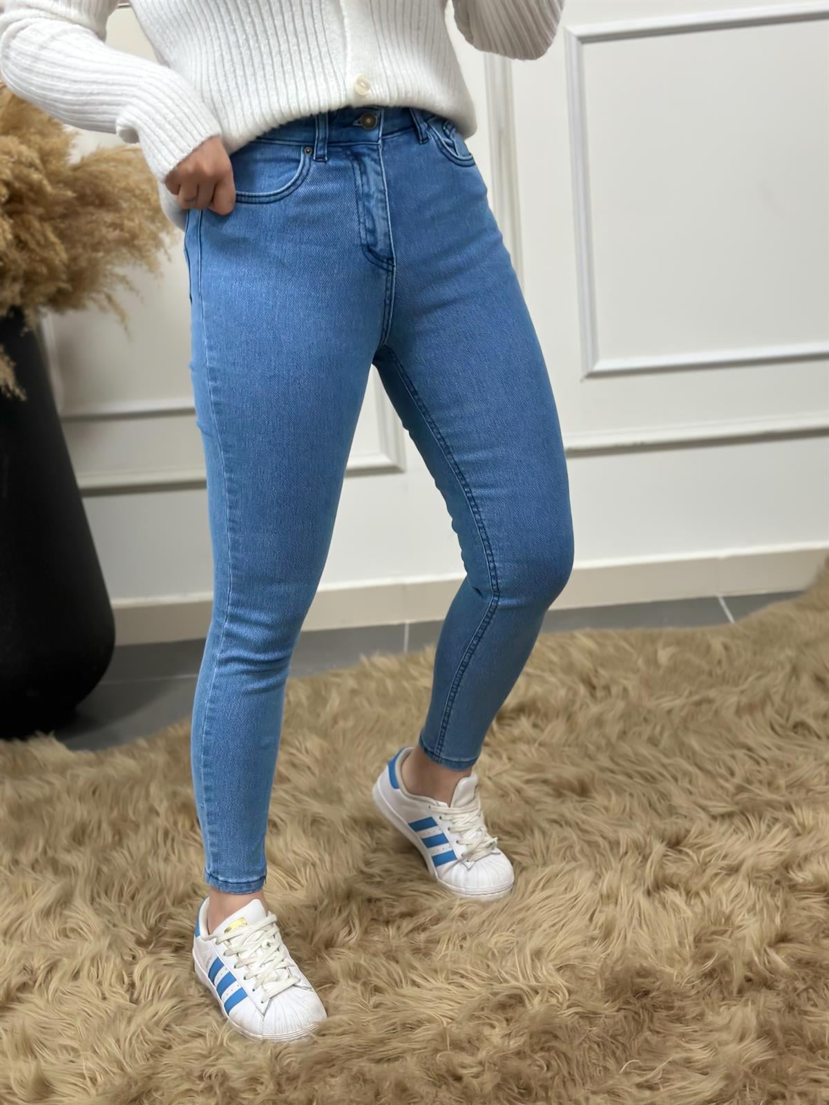 Yüksek Bel Skinny Jean BUZ MAVİ