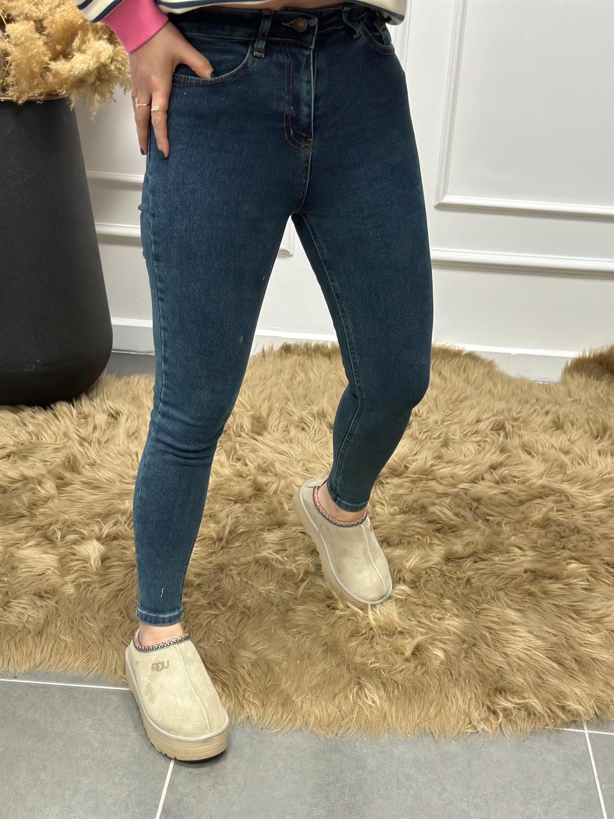 Yüksek Bel Skinny Jean KOYU MAVİ