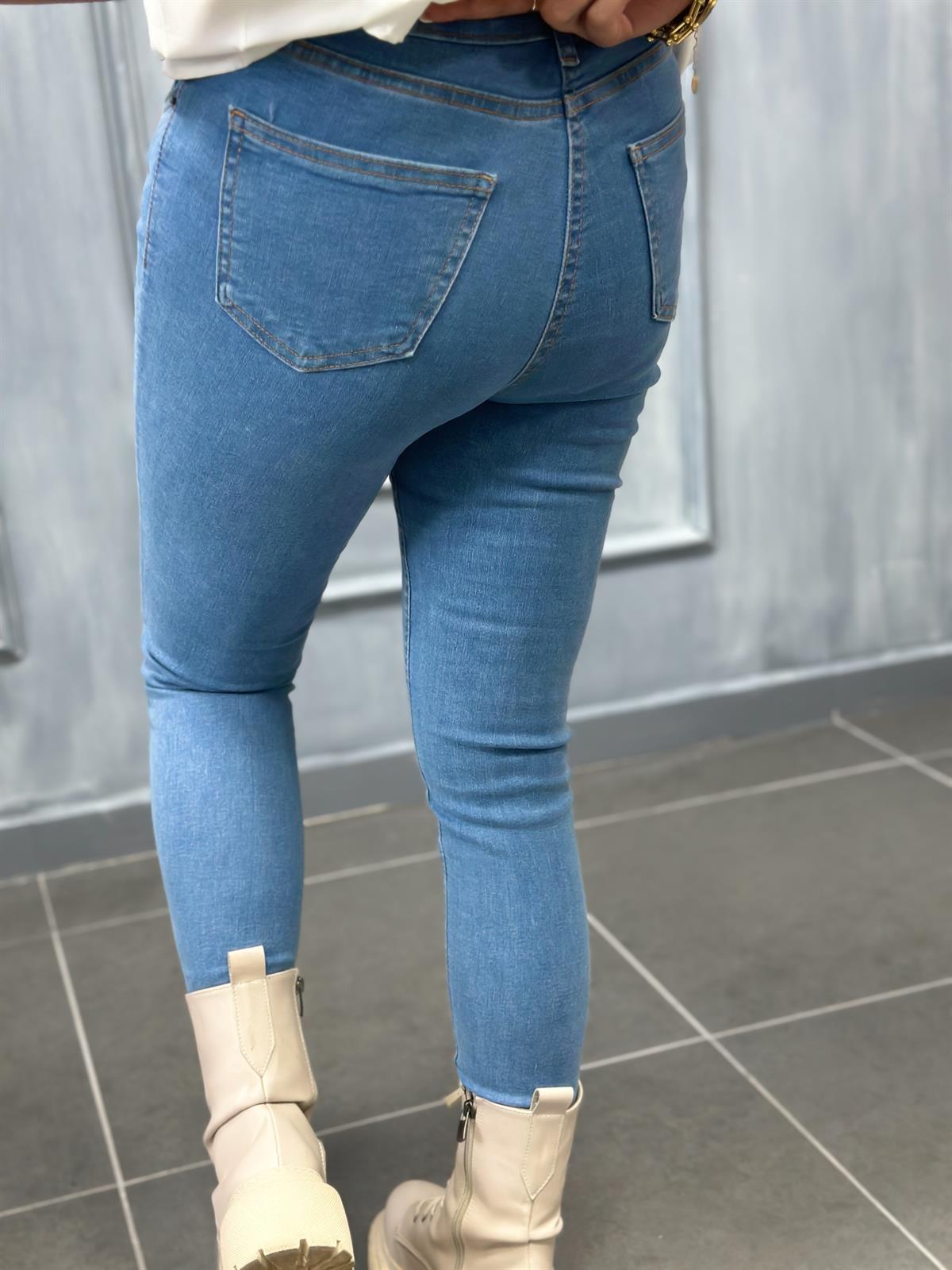 Yüksek Bel Skinny Jean MAVİ