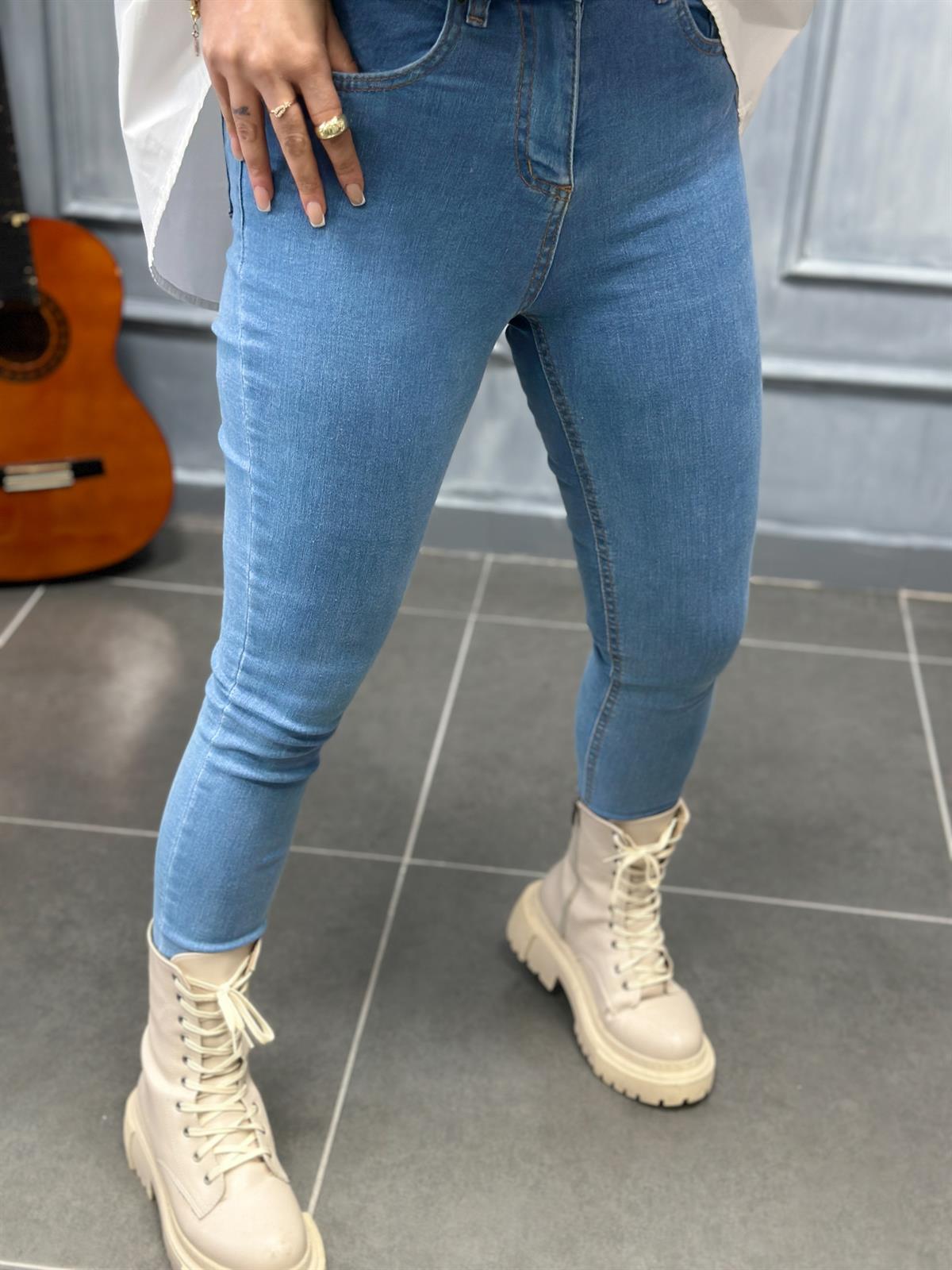Yüksek Bel Skinny Jean MAVİ