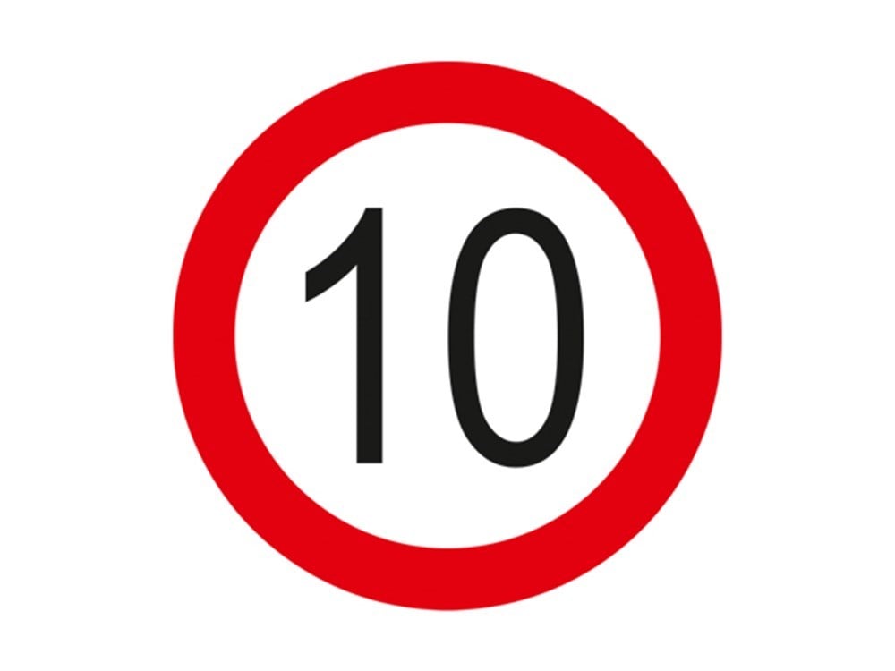 Azami Hız Sınırlaması 10 Levhası