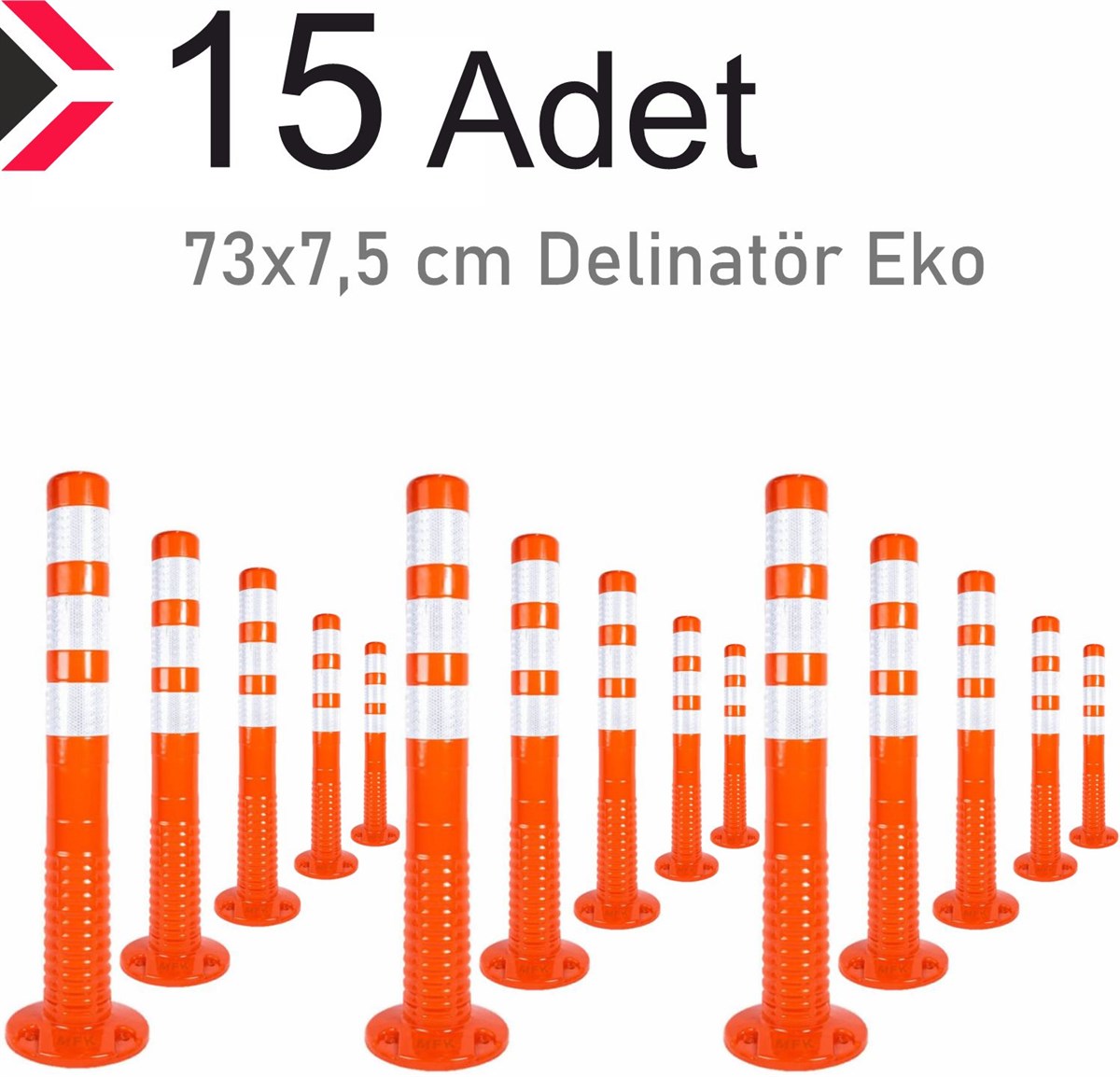 Delinatör 73 cm EKO, Esnek Duba 15 SET