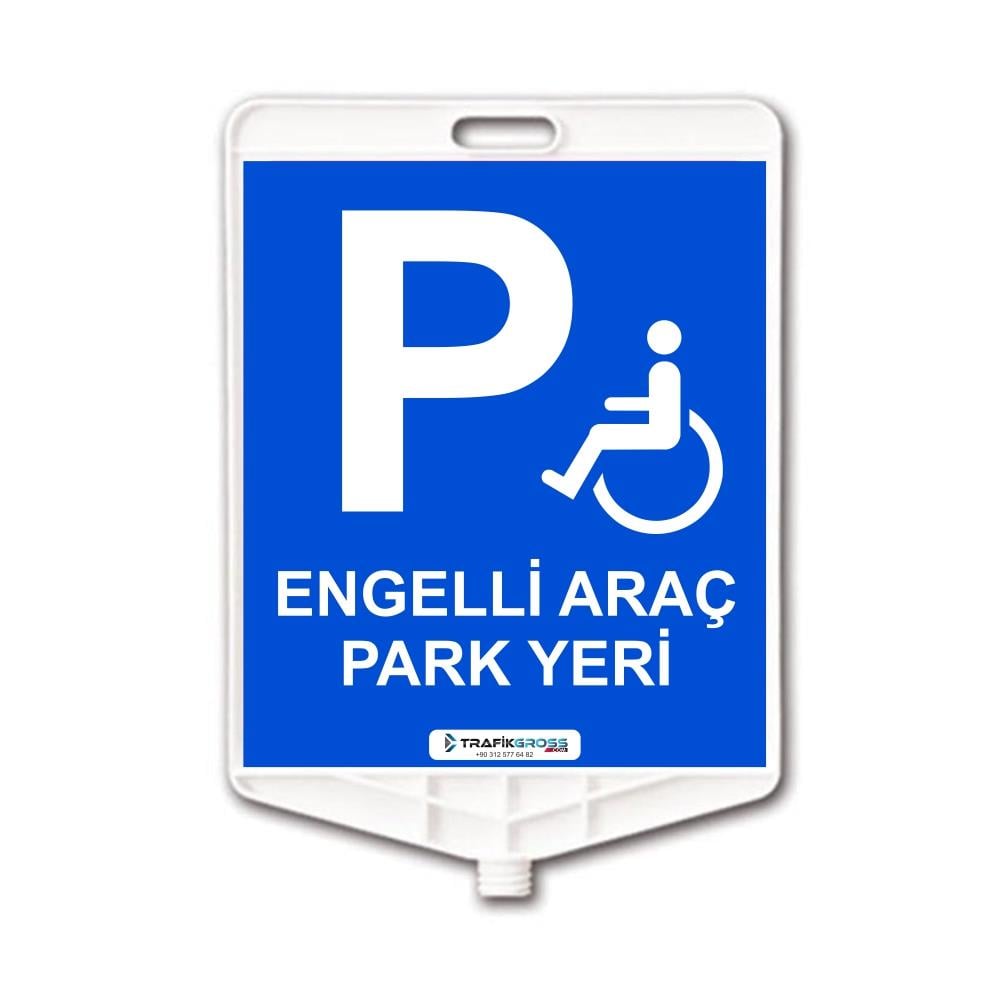 Engelli Park Yeri Dikdörtgen Levha Çift Taraf Baskı