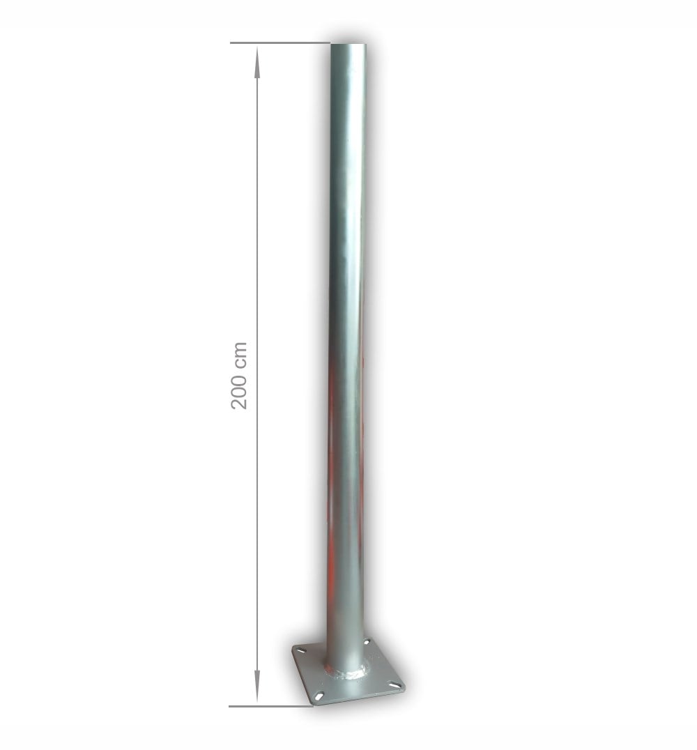 Galvaniz Yuvarlak Direk 2 m Flanşlı