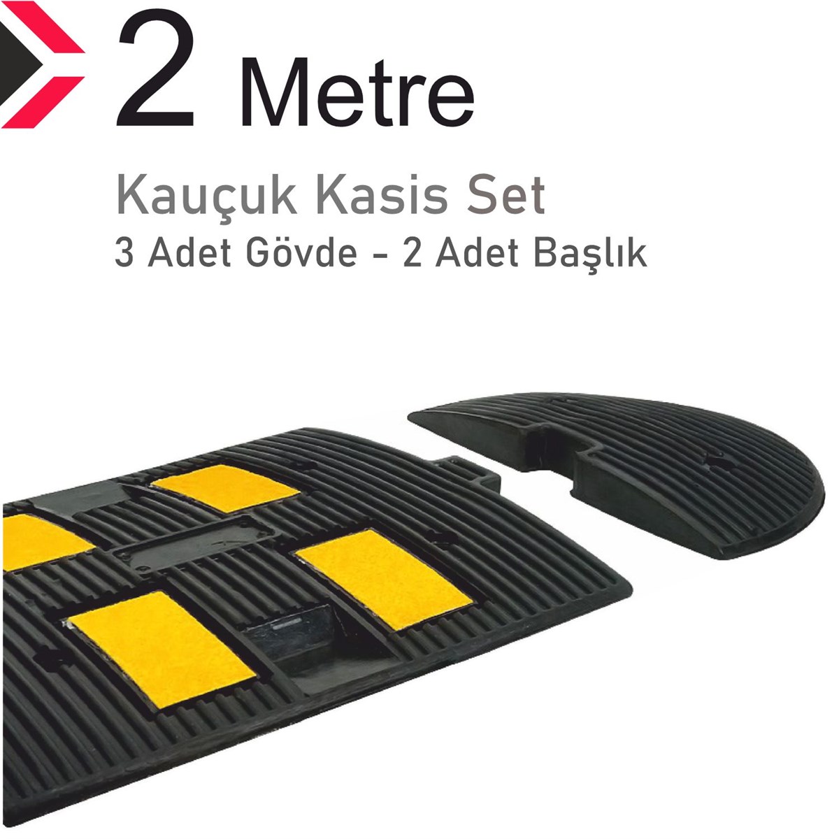 Kauçuk Hız Kesici, Yol Kasisi 50 x 40 x 4,5cm - EKO - 2 Metre